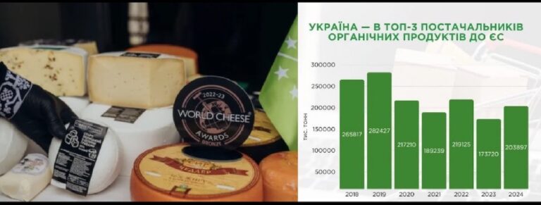 Украина усиливает позиции на рынке органической продукции ЕС: рост экспорта на 17,4%